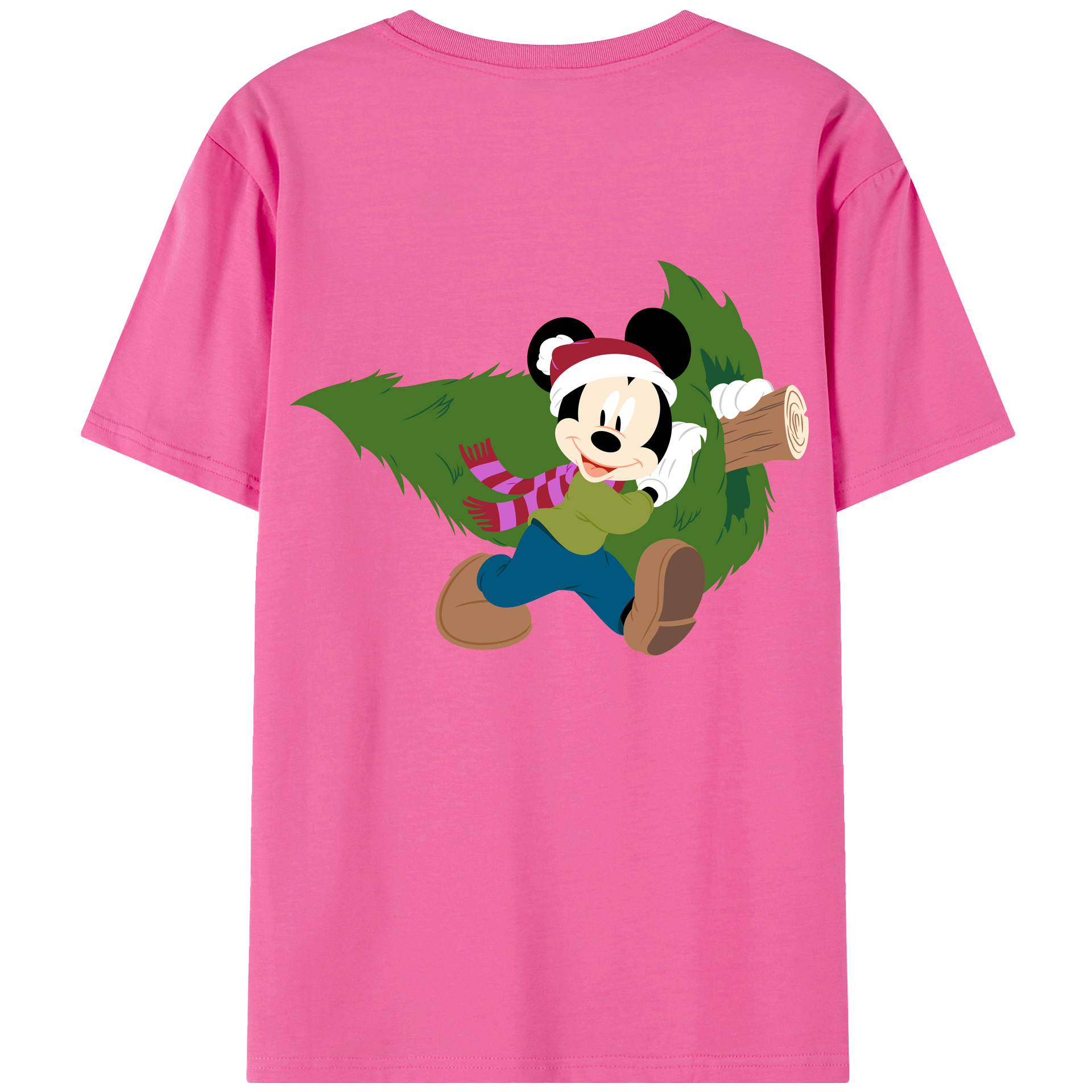 （画像用） ミッキーマウス Mickey Mouse レディース半袖Tシャツ(バックプリント)